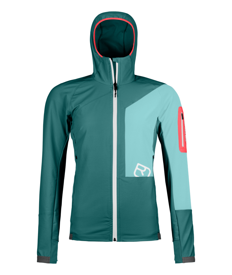 "BERRINO HOODED JACKET W" - "pacific green"