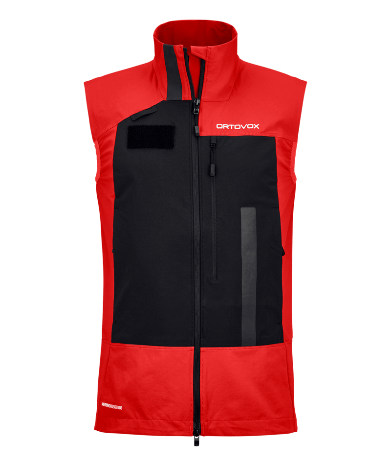 "RESCUE SOFTSHELL VEST M" - "rescue red"