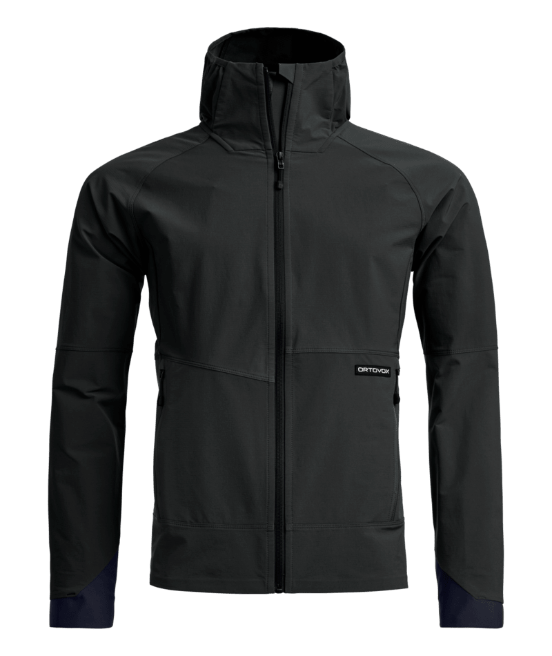"VENET SOFTSHELL HOODED JKT M" - "black raven"