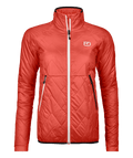 "SWISSWOOL PIZ VIAL JACKET W" - coral