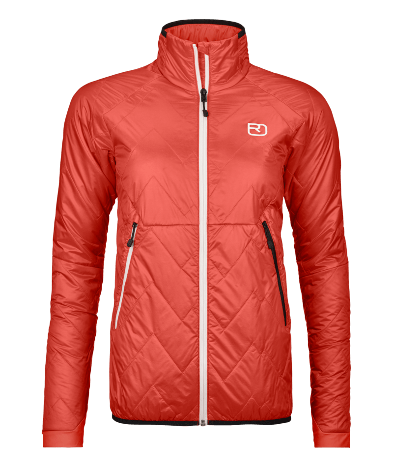 "SWISSWOOL PIZ VIAL JACKET W" - coral