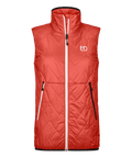 "SWISSWOOL PIZ VIAL VEST W" - coral