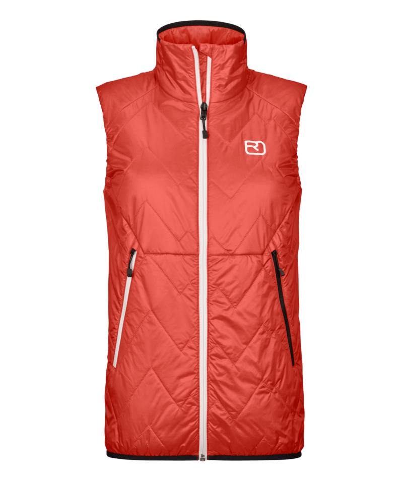 "SWISSWOOL PIZ VIAL VEST W" - coral