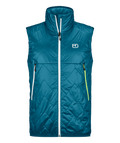 "SWISSWOOL PIZ VIAL VEST M" - "petrol blue"