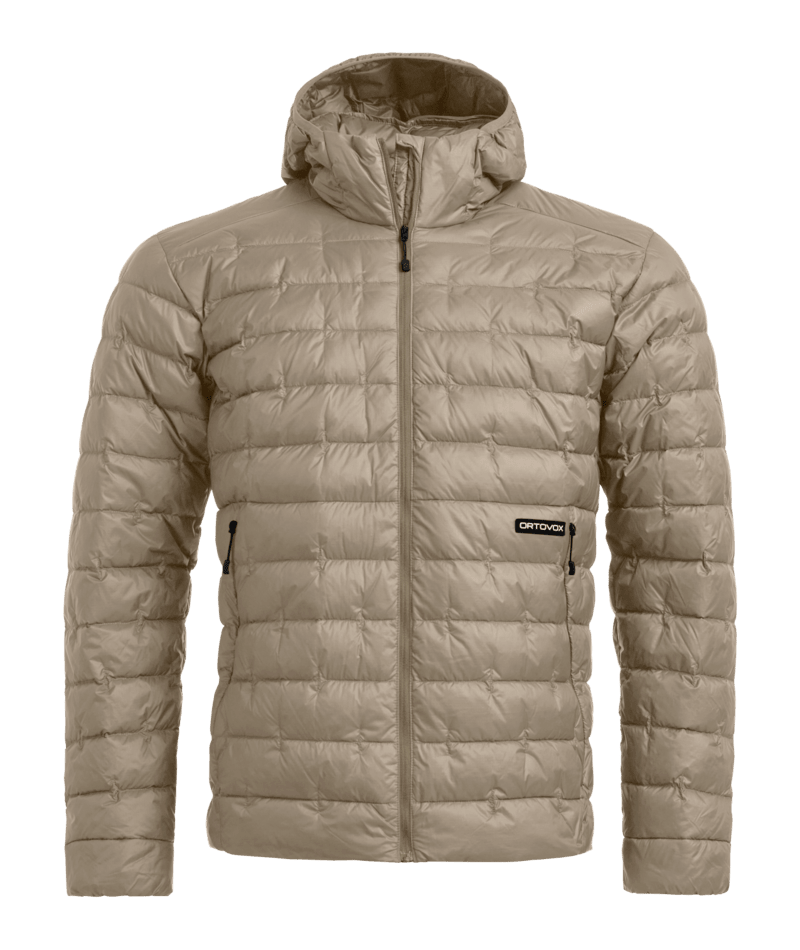 "DOWNWOOL 180 HOODED JACKET M" - "dark linen"