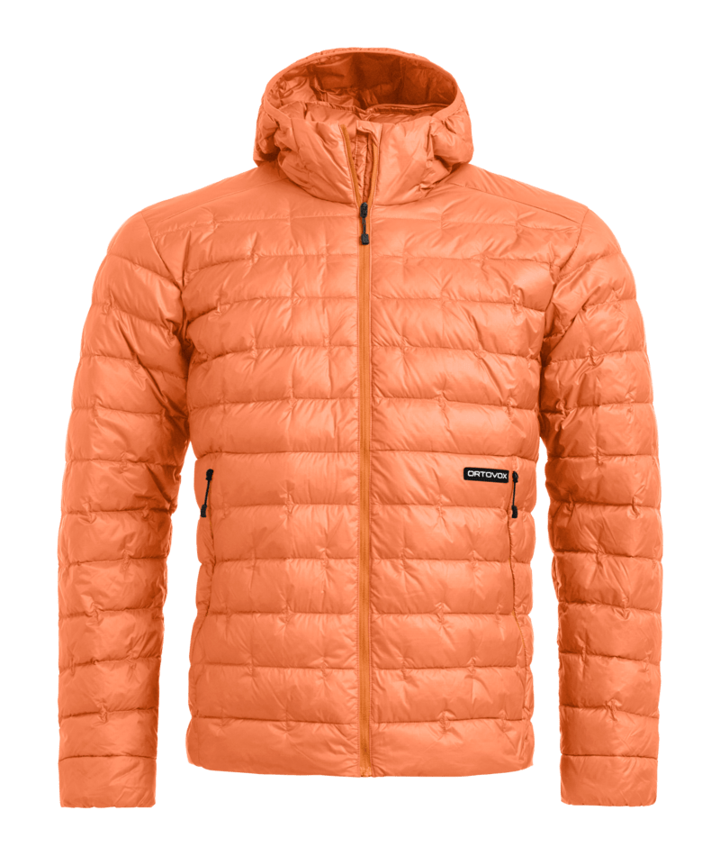 "DOWNWOOL 180 HOODED JACKET M" - "faded tangerine"