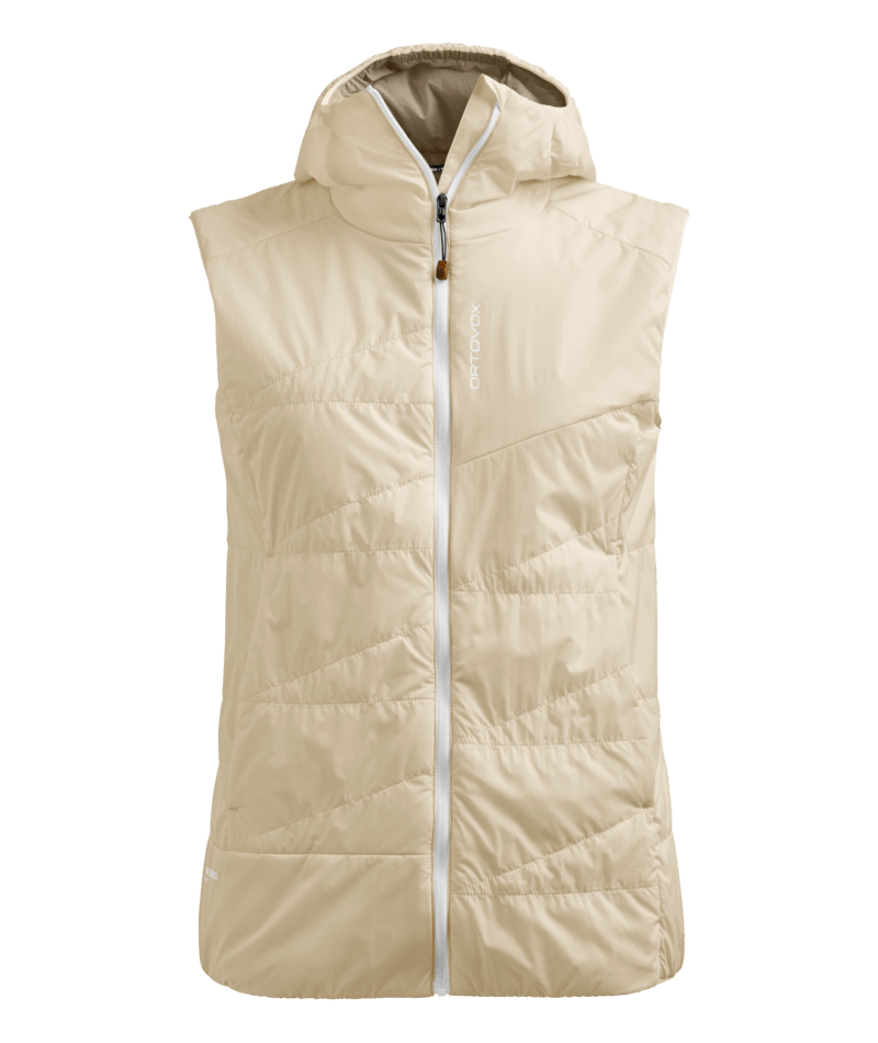 "SWISSWOOL PIZ DUAN VEST W" - "white chalk"