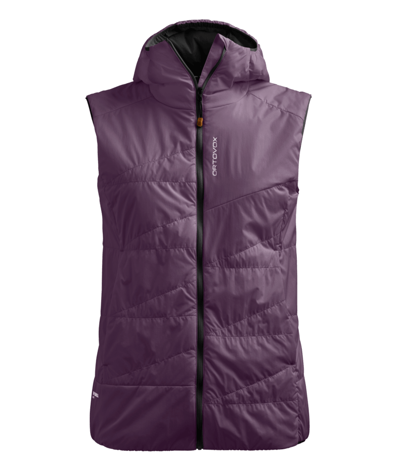 "SWISSWOOL PIZ DUAN VEST W" - "wild berry"