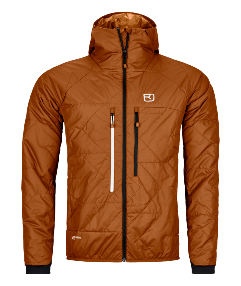 "SWISSWOOL PIZ BOÈ JACKET M" - "bristle brown"