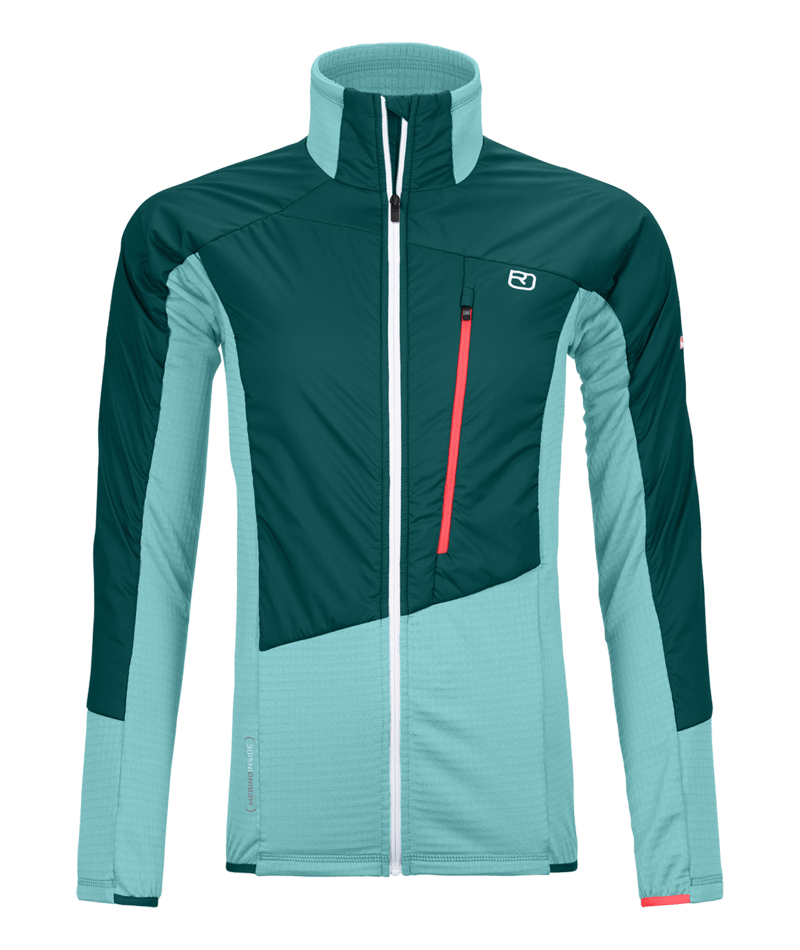 "WESTALPEN SWISSWOOL HYBRID JACKET W" - "pacific green"