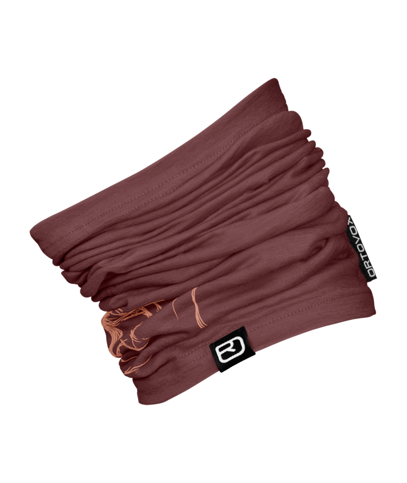 "120 TEC LOGO NECKWARMER" - "mountain rose"