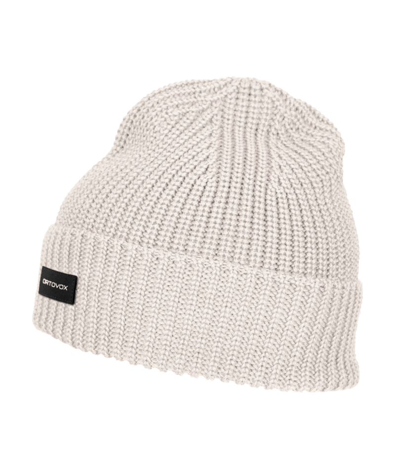 "COZY RIB BEANIE" - "white tea"