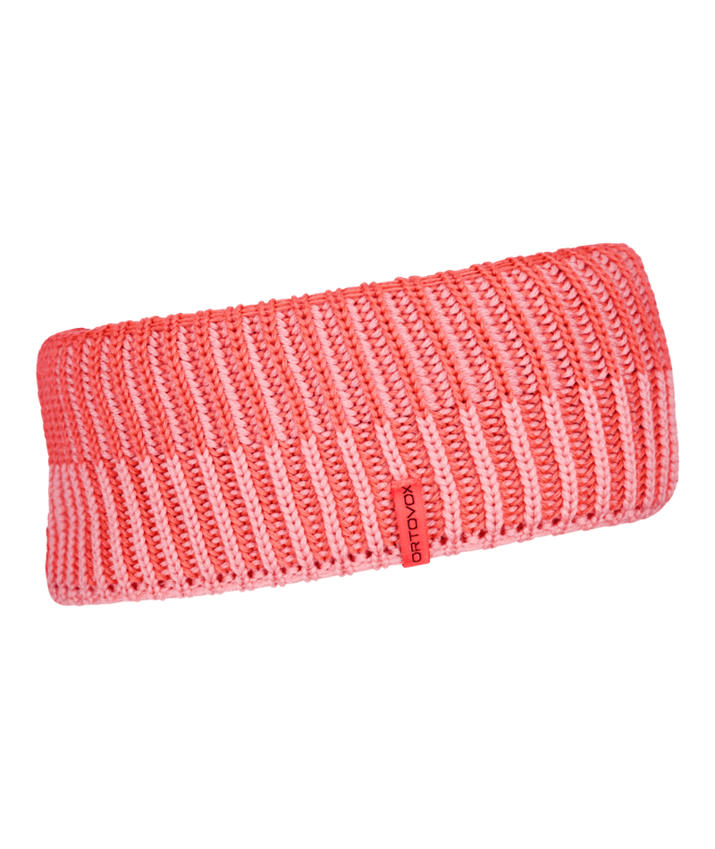 "DEEP KNIT HEADBAND" - coral