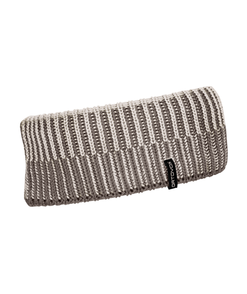 "DEEP KNIT HEADBAND" - "dark grey brown"