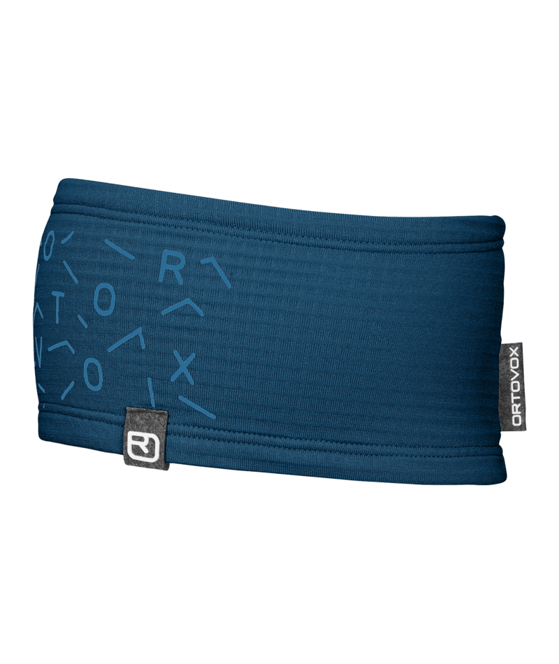 "FLEECE LIGHT GRID HEADBAND" - "petrol blue"