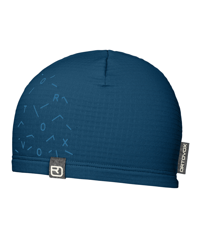 "FLEECE LIGHT GRID BEANIE" - "petrol blue"