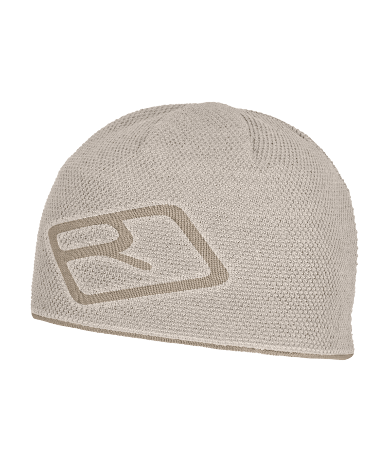 "MERINO LOGO KNIT BEANIE" - "white tea"