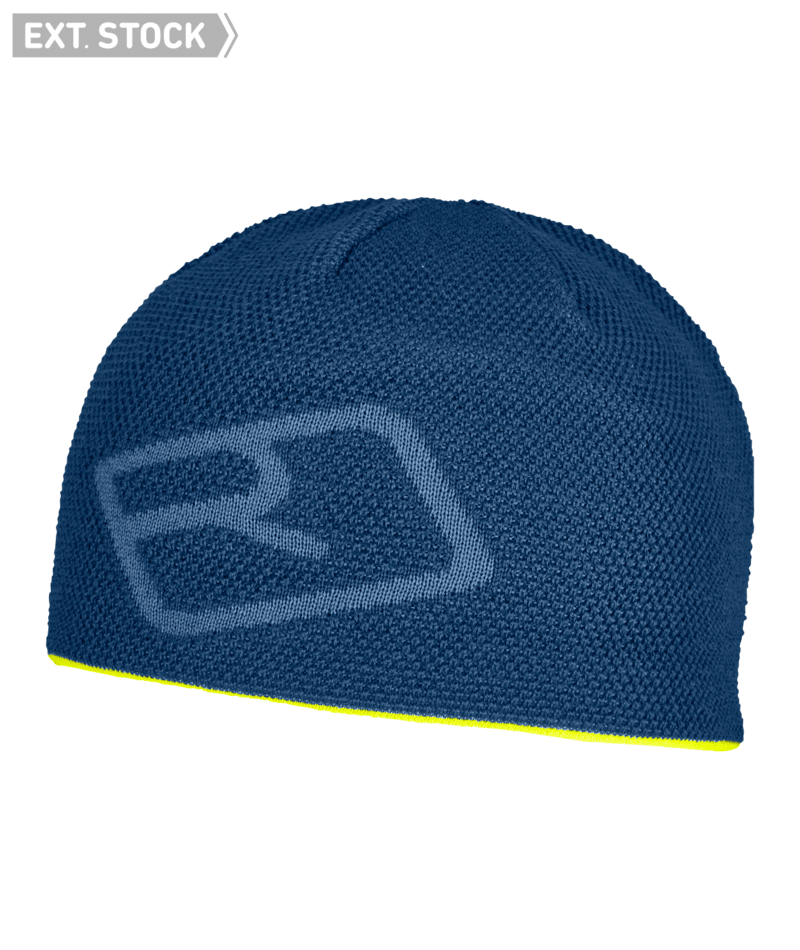 "MERINO LOGO KNIT BEANIE" - "petrol blue"