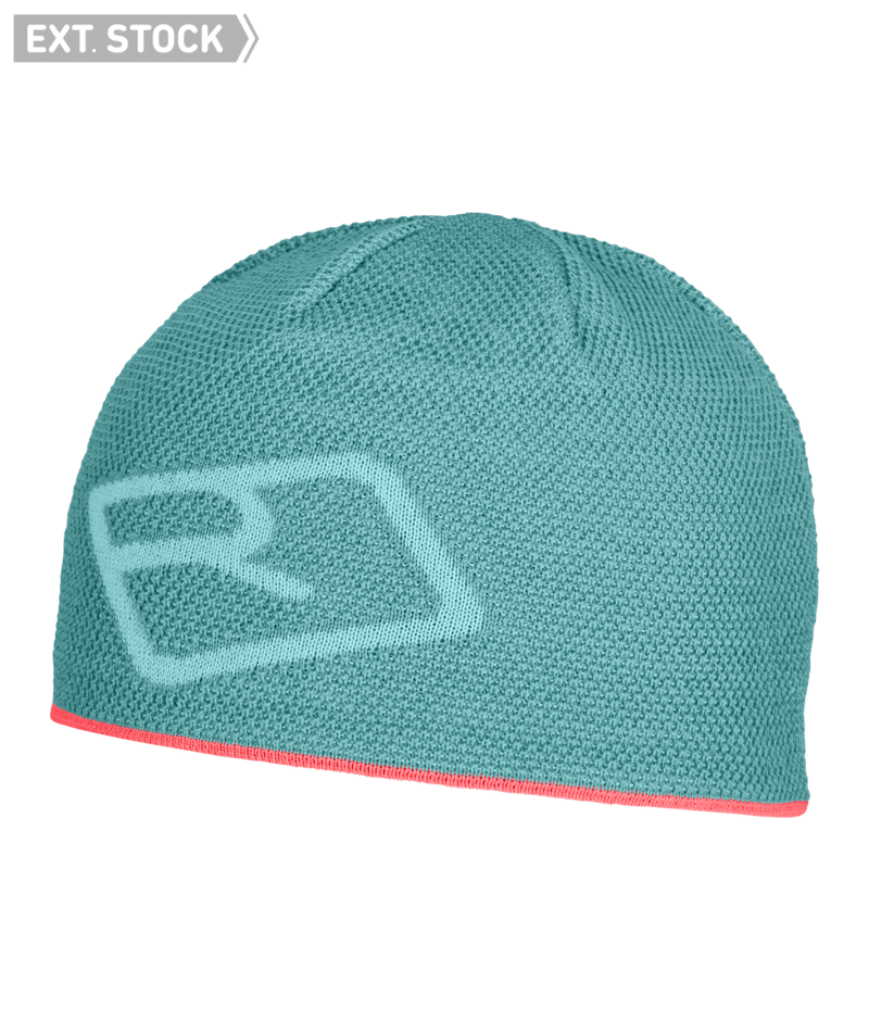 "MERINO LOGO KNIT BEANIE" - "ice waterfall"