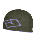 "MERINO LOGO KNIT BEANIE" - "dark wild herbs"