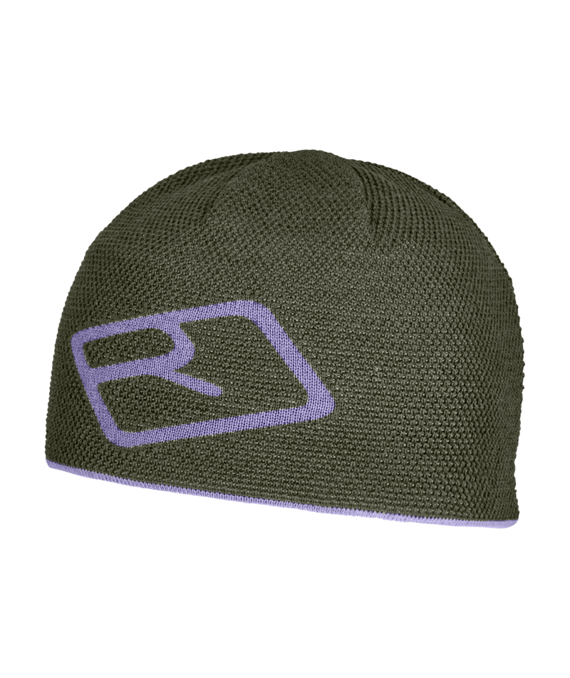 "MERINO LOGO KNIT BEANIE" - "dark wild herbs"