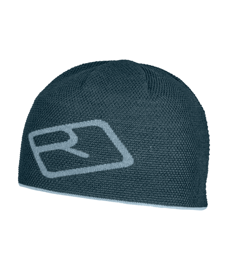 "MERINO LOGO KNIT BEANIE" - "dark arctic grey"