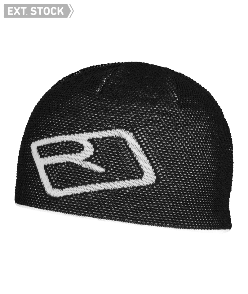 "MERINO LOGO KNIT BEANIE" - "black raven"