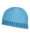 "MERINO TANGRAM KNIT BEANIE" - "ice waterfall"