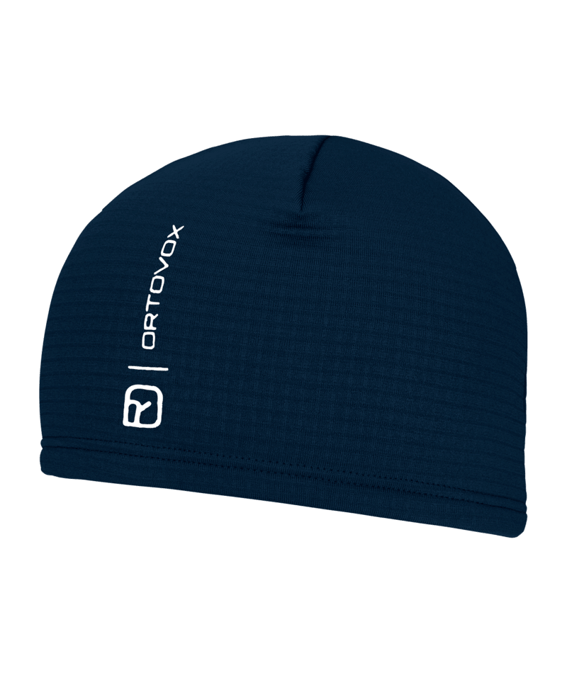 "FLEECE GRID BEANIE" - "deep ocean"