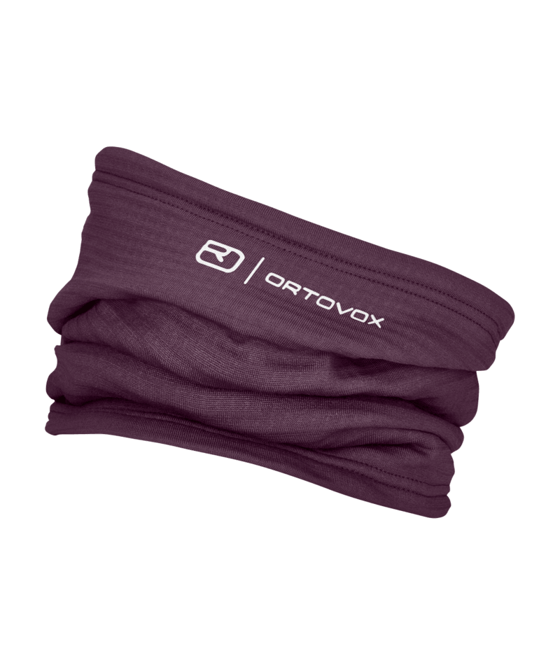 "FLEECE GRID NECKWARMER" - "dark wild berry"