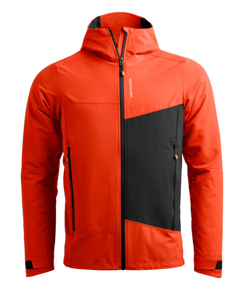 "SECEDA SOFTSHELL JACKET M" - "hot orange"