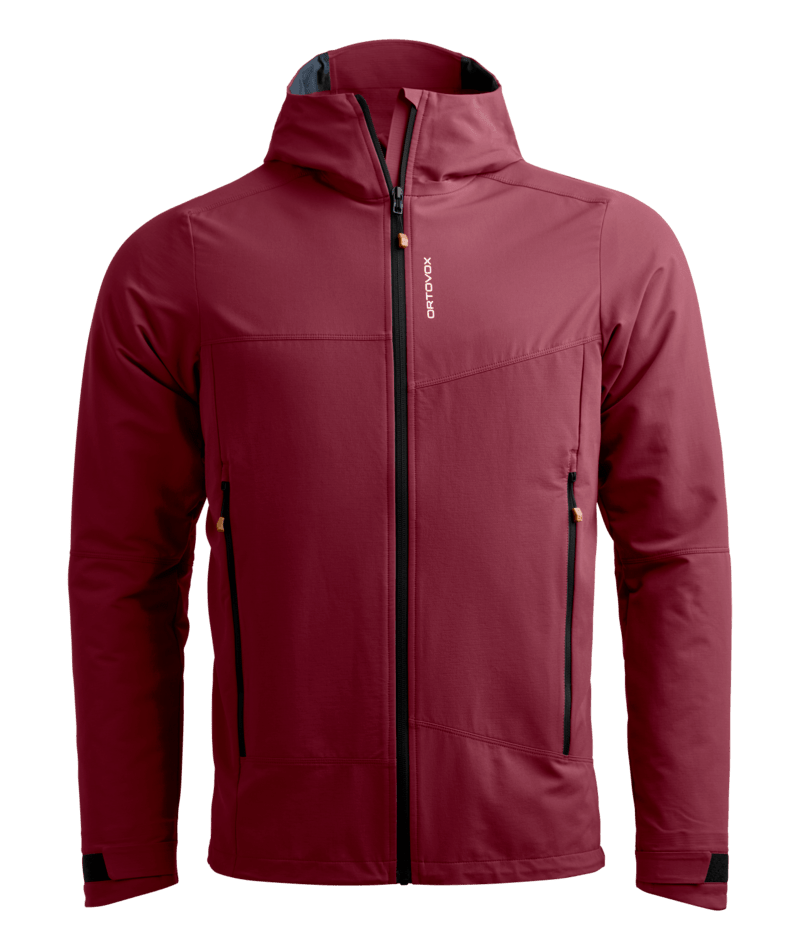 "SECEDA SOFTSHELL JACKET M" - "red malbec"