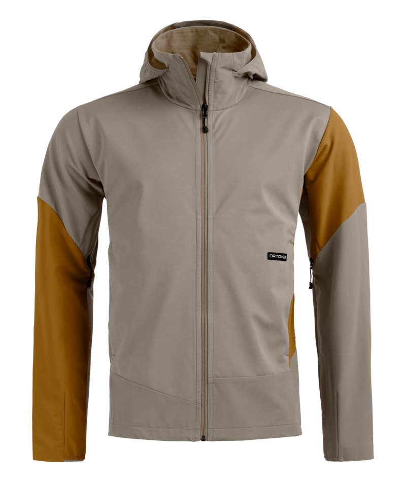 "ORTLER SOFTSHELL PLUS JACKET M" - "dark linen"