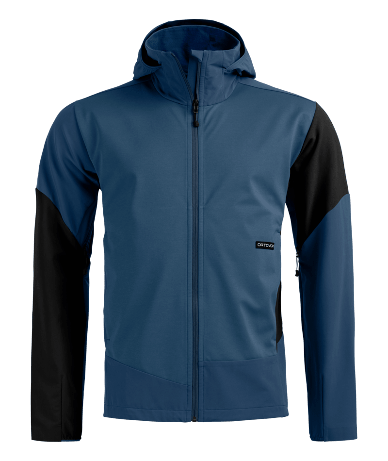 "ORTLER SOFTSHELL PLUS JACKET M" - "blue nunatak"