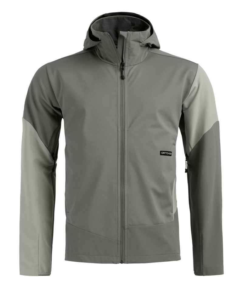 "ORTLER SOFTSHELL PLUS JACKET M" - "dark sage"