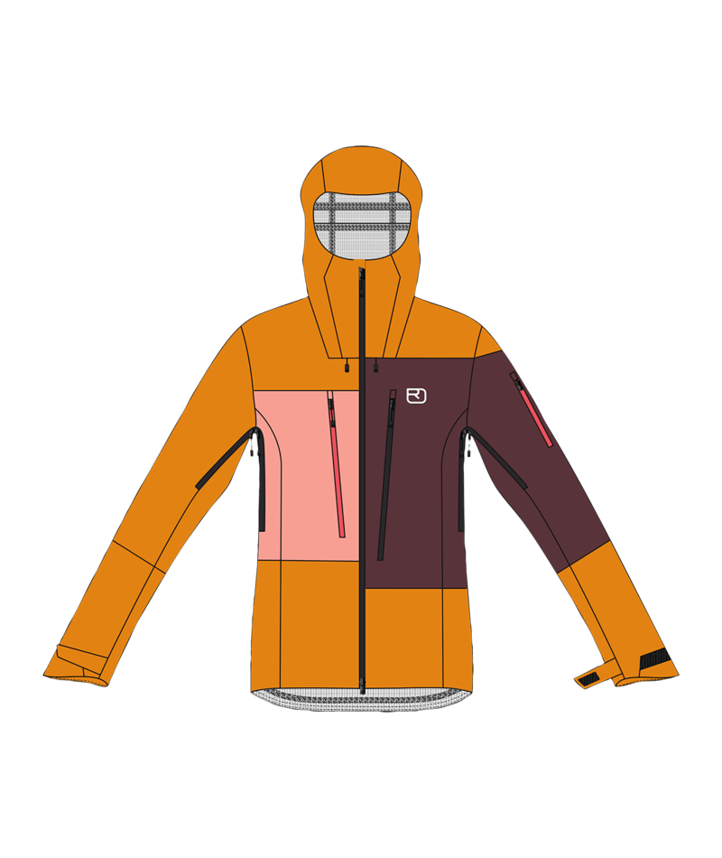 "3L DEEP SHELL JACKET W" - "autumn leaves"