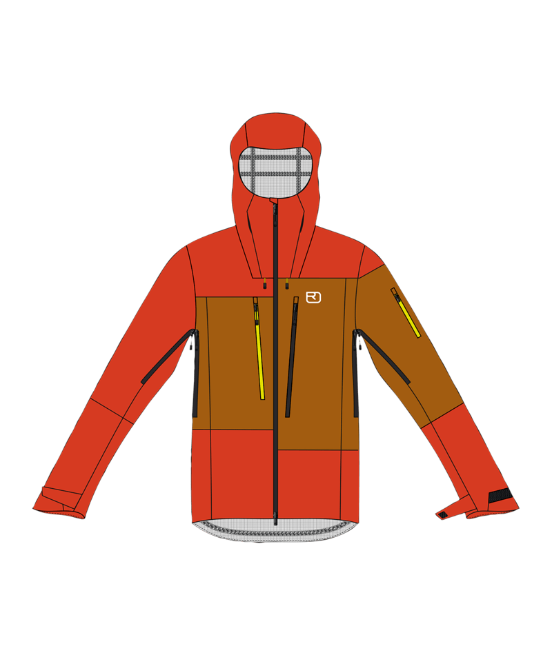 "3L DEEP SHELL JACKET M" - "hot orange"