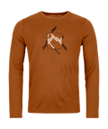 "185 MERINO MTN CUTOUT LS M" - "bristle brown"