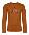 "185 MERINO MTN CUTOUT LS W" - "bristle brown"