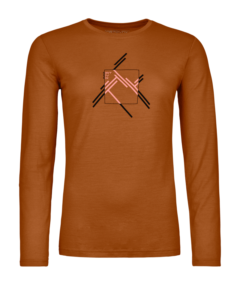 "185 MERINO MTN CUTOUT LS W" - "bristle brown"