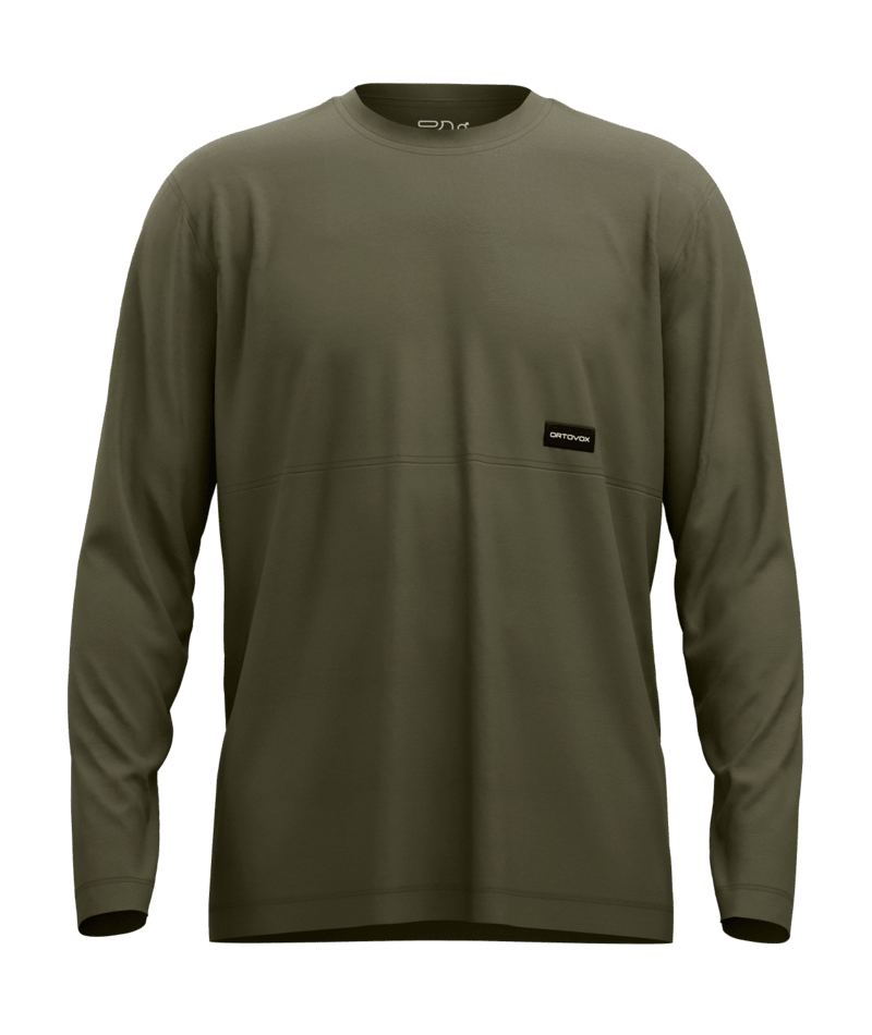 "185 MERINO PATCH LS M" - "dark wild herbs"
