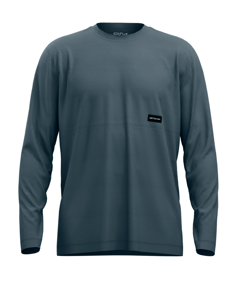 "185 MERINO PATCH LS M" - "dark arctic grey"