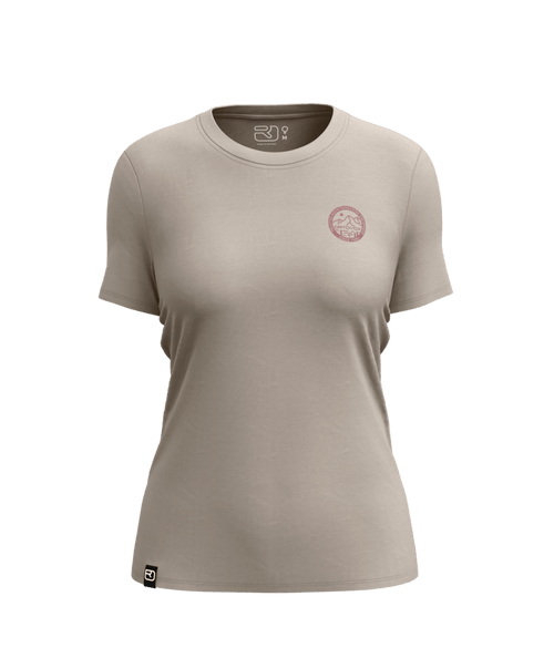 "185 MERINO MTN BADGE TS W" - "dark linen"