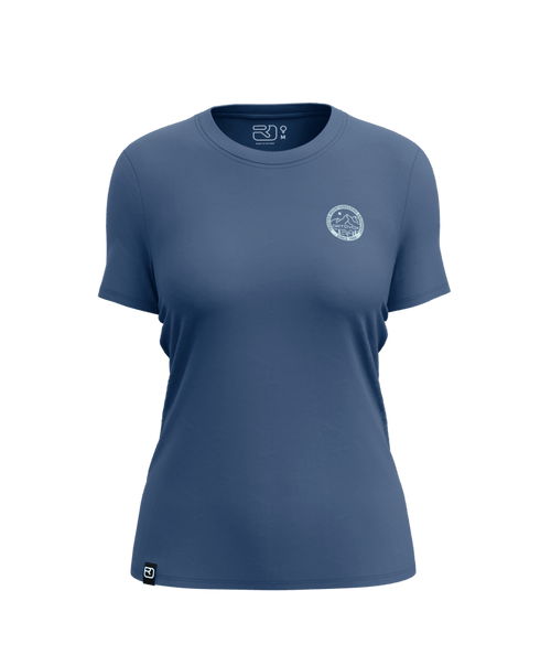 "185 MERINO MTN BADGE TS W" - "blue nunatak"