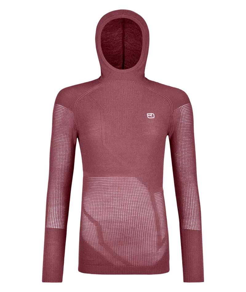 "MERINO THERMOVENT HOODY W" - "mountain rose"