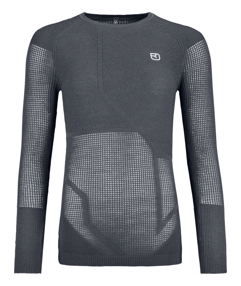 "MERINO THERMOVENT LS W" - "dark grey blend"