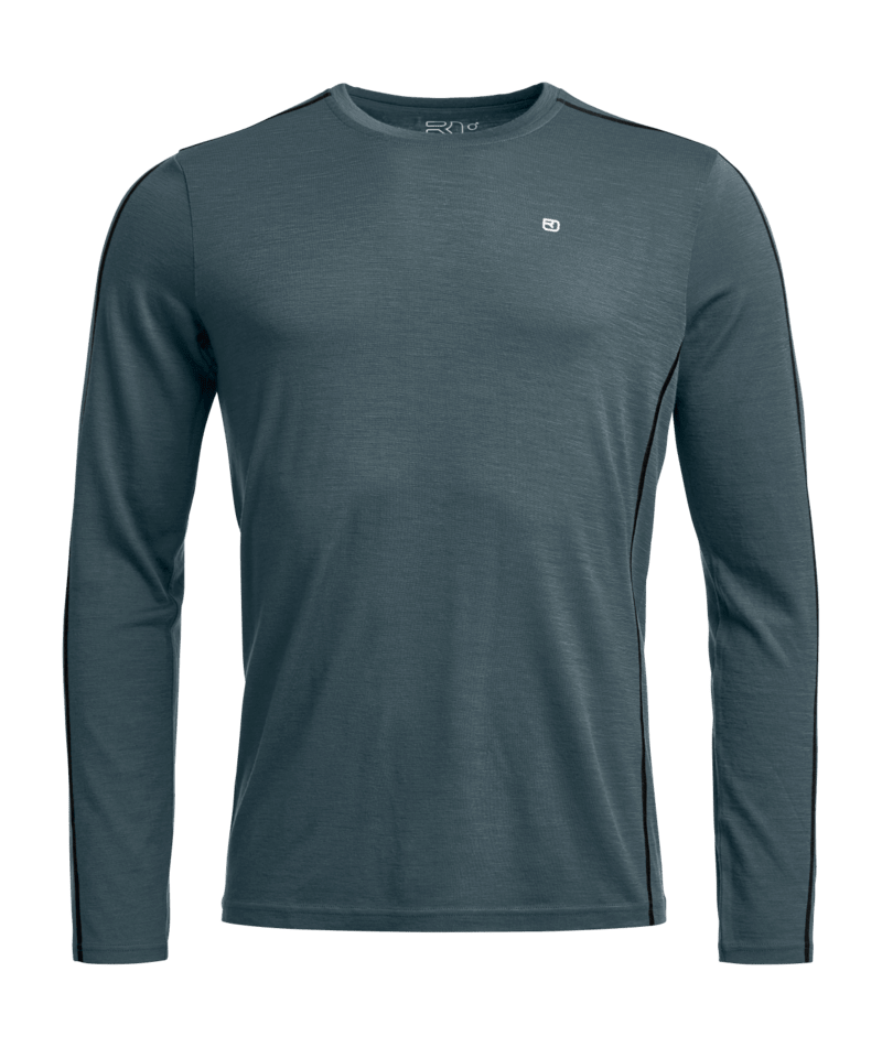 "185 ROCK'N'WOOL LONG SLEEVE M" - "dark arctic grey"