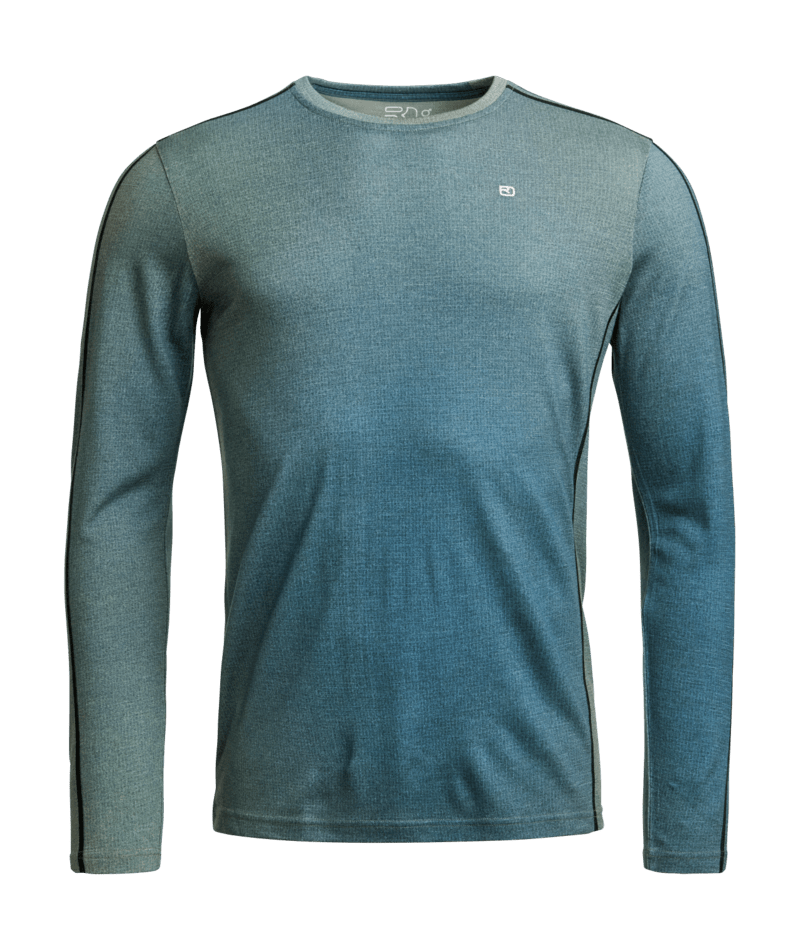 "185 ROCK'N'WOOL PRINT LS M" - "aop green sage"