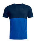 "185 ROCK’N’WOOL SHORT SLEEVE M" - "deep ocean"