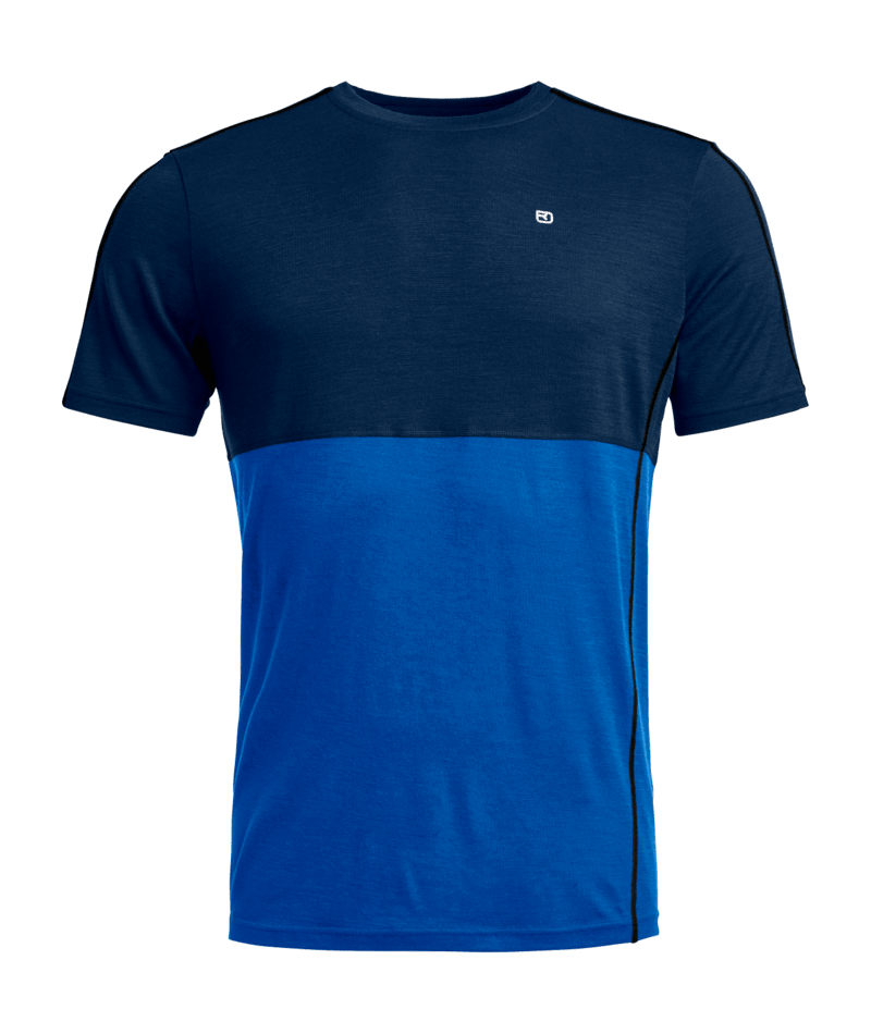 "185 ROCK’N’WOOL SHORT SLEEVE M" - "deep ocean"